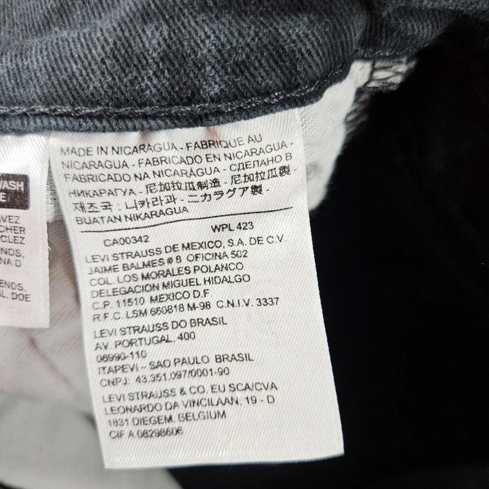 Levis Jeans Mens 29x32 Gray 513 Slim Straight Stretch‎ Denim Work Pants